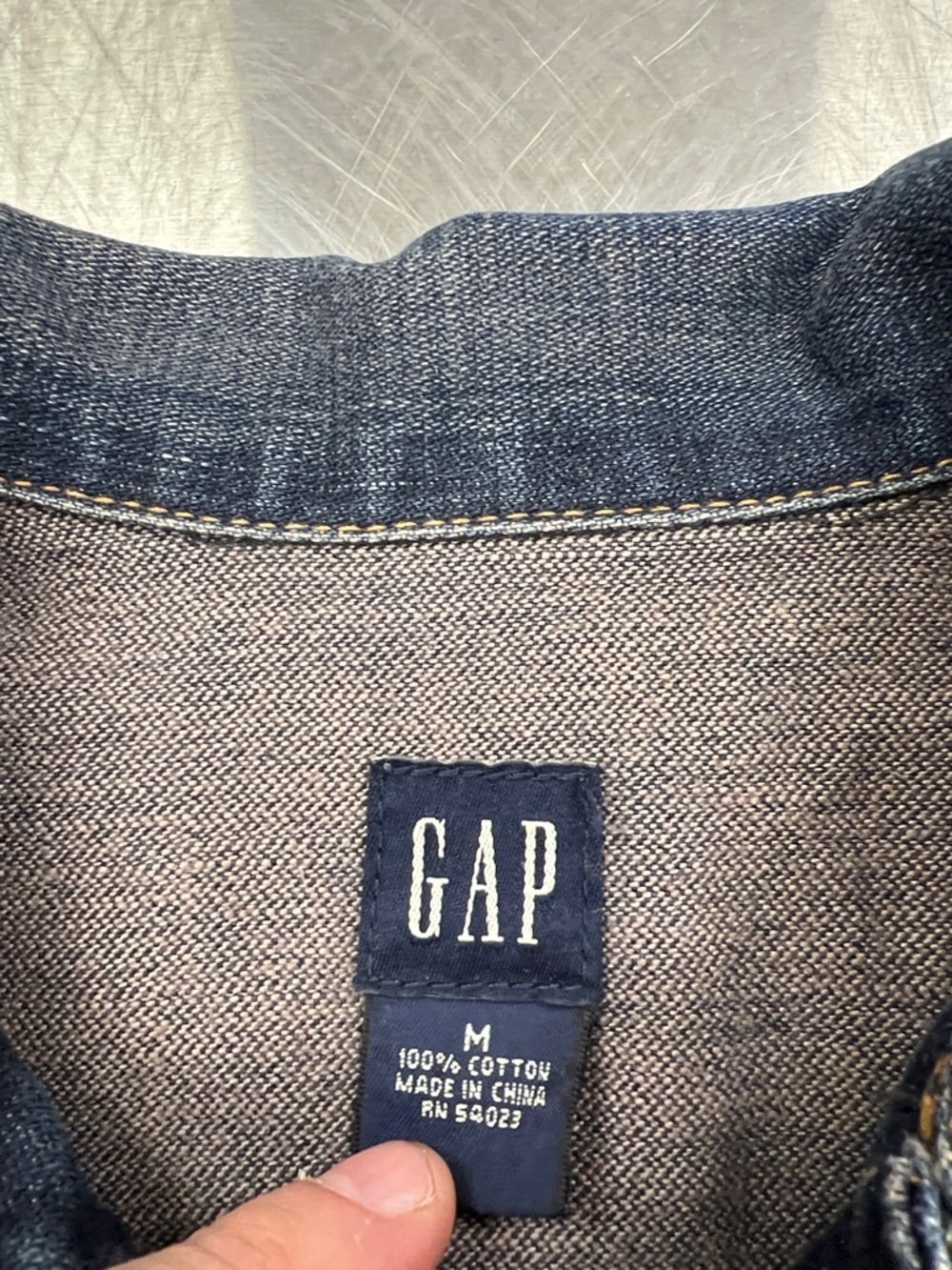 GAP Dark Blue Denim Jean Jacket for Women - Picture 2 of 12
